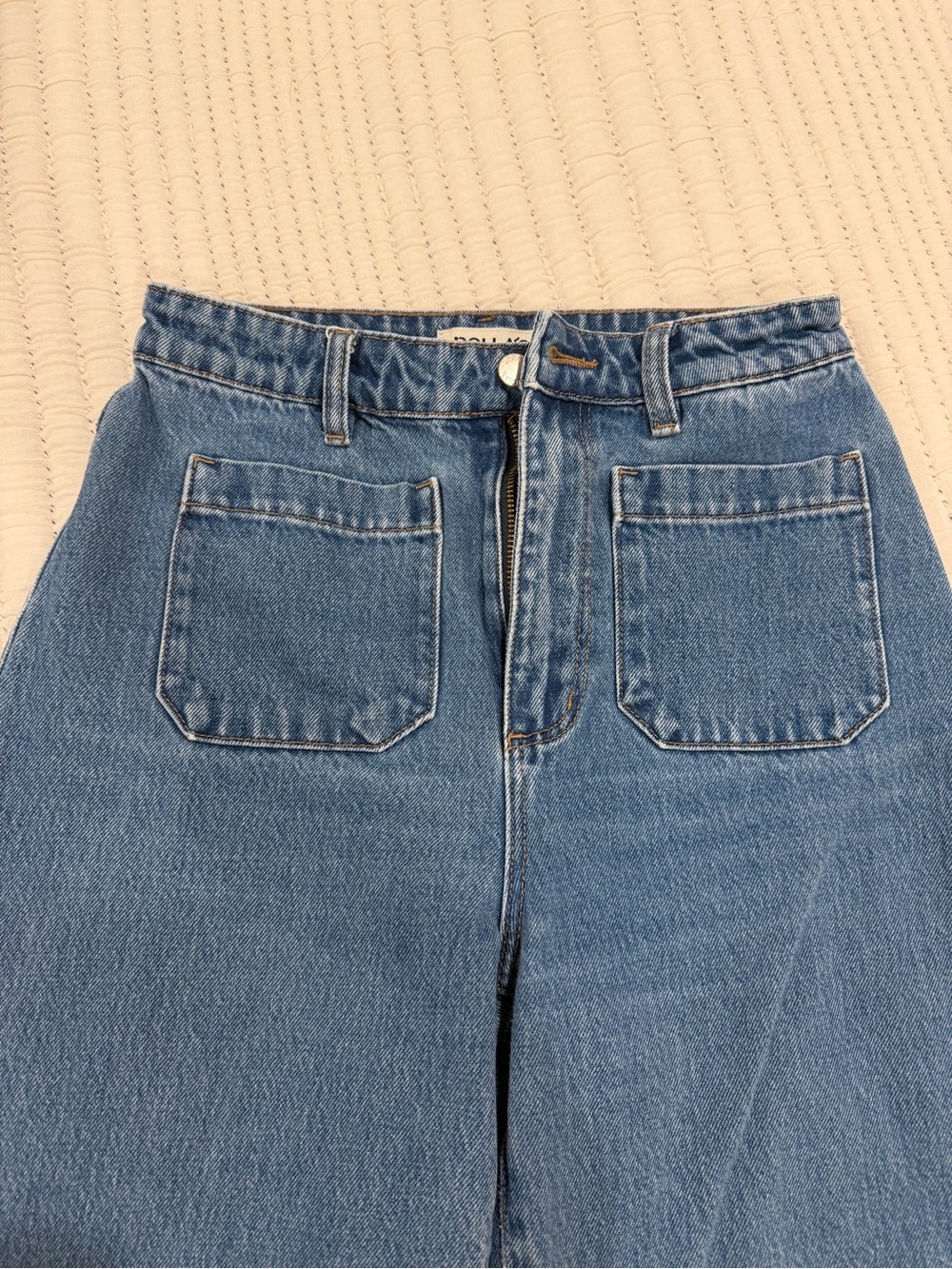 Rolla’s Sailor Jean - High-Rise Wide Leg Jeans in Ashley Blue - Picture 7 of 11